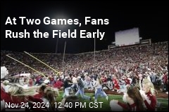 Goal Posts Go Back Up After Fans Rush Field Early