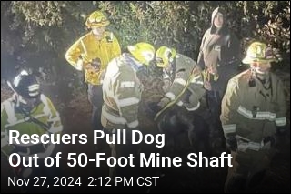 Rescuers Pull Dog Out of 50-Foot Mine Shaft