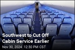 Southwest to End Cabin Service Earlier Because of Turbulence