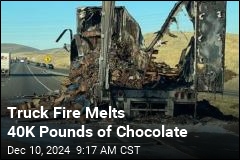 Truck Fire Creates a Chocolate-Covered Highway