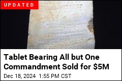 Tablet Bearing All but One Commandment to Be Sold