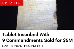 Tablet Bearing All but One Commandment to Be Sold