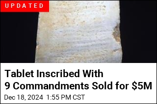 Tablet Bearing All but One Commandment to Be Sold