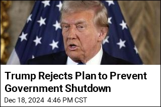 Trump Rejects Plan to Prevent Government Shutdown