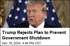 Trump Rejects Plan to Prevent Government Shutdown