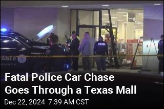 Pickup Fleeing Police Drives Through Texas Mall