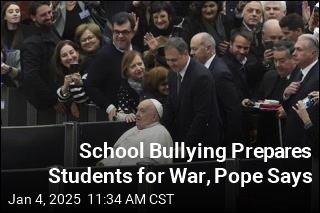 School Bullying Prepares Students for War, Pope Says