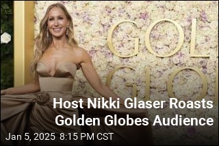 Host Nikki Glaser Roasts Golden Globes Audience in Monologue