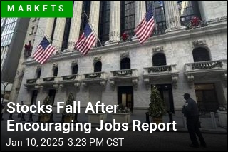 Stocks Fall After Encouraging Jobs Report