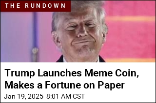 Trump Launches Meme Coin, Makes a Fortune on Paper