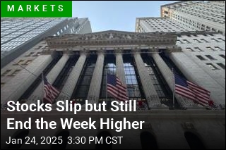 Stocks Slip but Still End the Week Higher