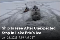 Freighter Free After 4 Days in Lake Erie Ice