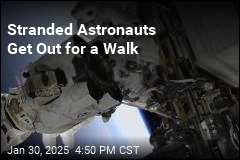 Stranded Astronauts Take First Spacewalk Together