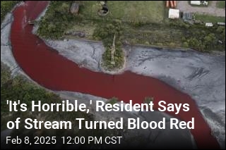 &#39;It&#39;s Horrible,&#39; Resident Says of Stream Turned Blood Red