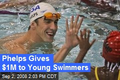 Phelps Gives $1M to Young Swimmers