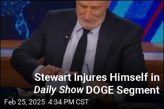 Jon Stewart Injures Hand During DOGE Rant