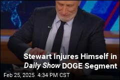 Jon Stewart Injures Hand During DOGE Rant