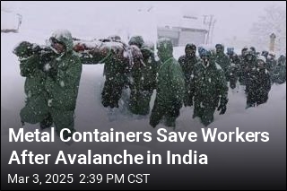 Metal Containers Save Workers After Avalanche in India