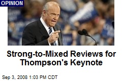 Strong-to-Mixed Reviews for Thompson's Keynote