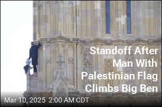 Man With Palestinian Flag Arrested After Climbing Big Ben