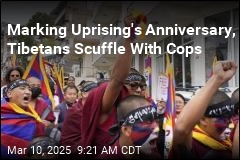 Marking Uprising&#39;s Anniversary, Tibetans Scuffle With Cops