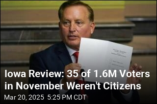 Iowa Review: 35 of 1.6M Voters in November Weren&#39;t Citizens