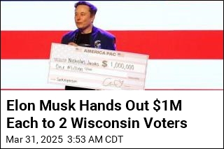 Elon Musk Hands Out $1M Each to 2 Wisconsin Voters
