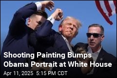 White House Hangs Painting of Trump&#39;s Fist Pump in Butler
