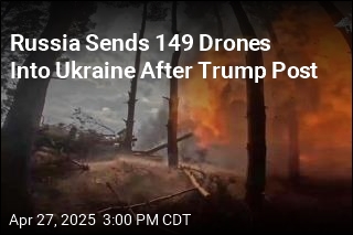 Russia Sends 149 Drones Into Ukraine After Trump Post