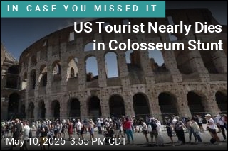 American Impaled at Rome&#39;s Colosseum