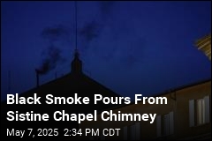 Black Smoke Pours From Sistine Chapel Chimney