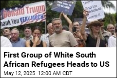 First Group of White South African Refugees on Way to US