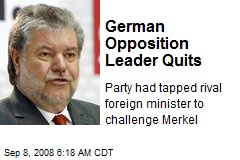 German Opposition Leader Quits