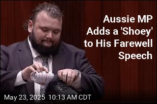 Aussie MP Adds a &#39;Shoey&#39; to His Farewell Speech