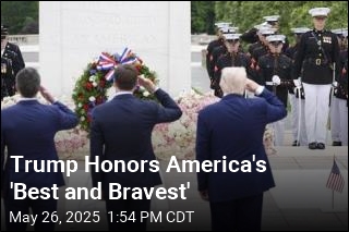 Trump Honors Fallen Troops at Arlington