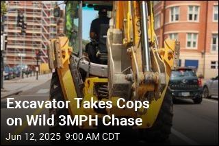 Excavator Takes Cops on Wild 3MPH Chase