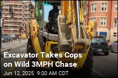 Excavator Takes Cops on Wild 3MPH Chase