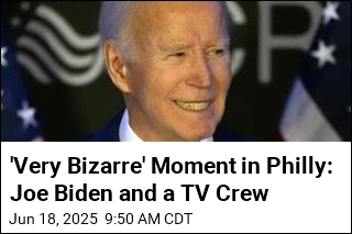 &#39;Very Bizarre&#39; Moment in Philly: Joe Biden and a TV Crew