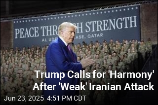 Trump Calls for &#39;Harmony&#39; After &#39;Weak&#39; Iranian Attack