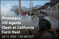 Protesters, ICE Agents Clash at California Farm Raid