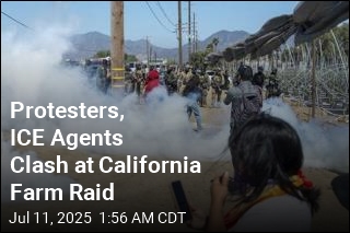 Protesters, ICE Agents Clash at California Farm Raid