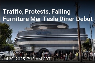 Man Says Wife Was Hit by Falling Furniture at Tesla Diner