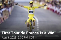 On Her First Try, Rider Wins Tour de France