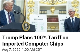 Trump Threatens 100% Tariff on Imported Computer Chips