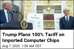 Trump Threatens 100% Tariff on Imported Computer Chips