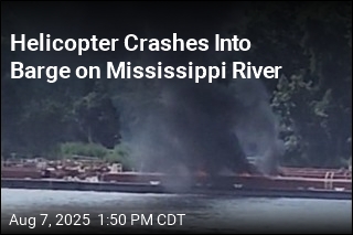 Helicopter Crashes Into Barge on Mississippi River