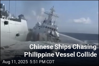 Chinese Ships Chasing Philippine Vessel Collide