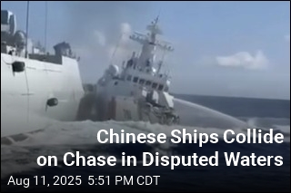 Chinese Ships Chasing Philippine Vessel Collide