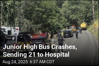 Junior High Bus Crashes, Sending 21 to Hospital