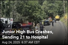 Junior High Bus Crashes, Sending 21 to Hospital